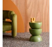 Sweeek - Side Table End Table Bedside Table Metal Diam.32 X H46.5Cm Green 32X32X46.5 Cm - Coumba