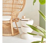 Sweeek - Side Table End Table Bedside Table Metal Diam.32 X H46.5Cm Cream 32X32X46.5 Cm - Coumba