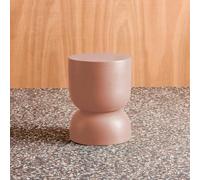 Sweeek - Side Table End Table Metal Bedside Table Diam.32 X H42Cm Madi Nude 32X32X42 Cm