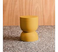 Sweeek - Side Table End Table Metal Bedside Table Diam.32 X H42Cm Madi Mustard Yellow 32X32X42 Cm