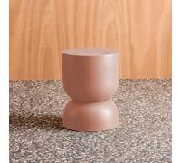 Sweeek - Side Table End Table Metal Bedside Table Diam.32 X H42Cm Madi Nude 32X32X42 Cm