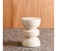 Sweeek - Side Table End Table Nightstand Metal Cream 32X32X43.5 Cm - Assa