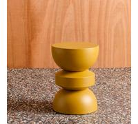Sweeek - Side Table End Table Nightstand Metal Mustard Yellow 32X32X43.5 Cm - Assa