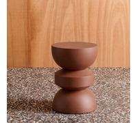 Sweeek - Side Table End Table Nightstand Metal Terracotta 32X32X43.5 Cm - Assa