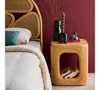 Sweeek - Side Table Or Bedside Table In Natural Rattan Baya Natural 45X45X50 Cm