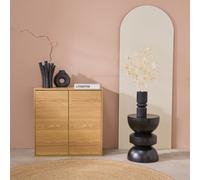 Sweeek - Sideboard Light Wood Effect 2-Door Storage Unit W 70 X D 35 X H 70 Cm - Kompo