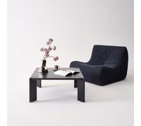 Sweeek - Square Coffee Table In Solid Mango Wood Reva Black 80X80X36 Cm