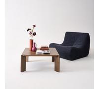 Sweeek - Square Coffee Table In Solid Mango Wood Reva Walnut Coloured 80X80X36 Cm