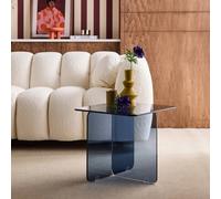 sweeek Square coffee table tempered glass in Grey swe rey