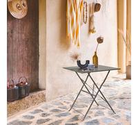 Sweeek - Square Folding Bistro Garden Table 70X70Cm 2-Seater In Powder-Coated Steel