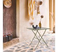 sweeek Square Folding Metal Bistro Garden Table 2-seater in Green swe reen