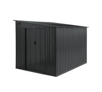 sweeek Steel garden shed 5.5m² with anchoring kit in Dark Grey swe ark Grey