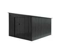 Sweeek - Steel Garden Shed 8.96 M² With Anchoring Kit Anthracite Lean To Shed L 277.5 X W 322 X H 203 Cm - Ornay