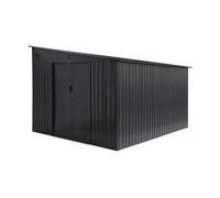 sweeek Steel garden shed 8.96m² with anchoring kit in Dark Grey swe ark Grey