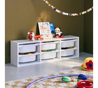 sweeek Storage Unit 6 Plastic Boxes in White sweeek White