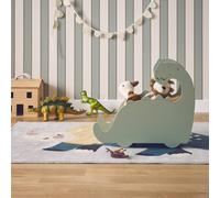 sweeek Toy box for children with wheels, dinasour in Green swe reen