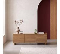 sweeek TV Stand 140cm 3 doors wood decor in Brown swe rown
