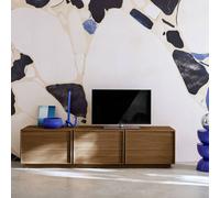 sweeek TV stand 3 doors 180cm wood decor in Dark Brown swe ark Brown