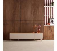sweeek TV stand metal with wood decor 4 doors 180 cm in Beige sweeek Beige
