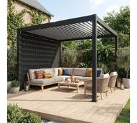 sweeek Vertical adjustable louver panel 3m for Triomphe pergola 3x3m V2 4x3m in Dark Grey swe ark Grey