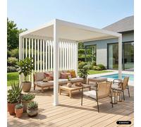 sweeek Vertical adjustable louver panel 4m for Triomphe pergola 4x3m in White sweeek White
