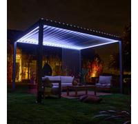 Sweeek - Vertical Louver Panel Aluminium 130 Cm For Triomphe Pergola Anthracite