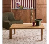 sweeek Vintage rectangular coffee table with chevron pattern wood decor top in Beige swe eige