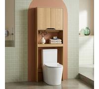 sweeek Vintage wooden decor toilet shelf / cabinet in Light Brown sweeek Light Brown
