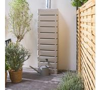 Sweeek - Wall-Mounted Water Butt Blow-Moulded 300L Uv-Resistant With Lid Tap Wall Fixings And Downpipe Connection Kit
