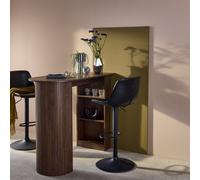 Sweeek - Wallis Bar Table High Kitchen Table Side Table Wood Decor With Storage 3 Shelves 120 X 55 X 100 Cm