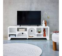 sweeek White wood effect tv stand 160cm sweeek White