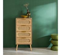 sweeek Wood & cane effect 4-drawer chest in Beige swe eige