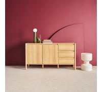 sweeek Wood decor sideboard 2 doors 3 drawers 150cm in Beige swe eige