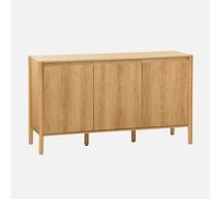 Sweeek - Wood Decor Sideboard 3 Doors 140Cm Harmony Natural 140X42X78 Cm