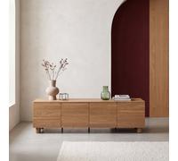 Sweeek - Wood Decor Tv Stand 4 Doors 180Cm Hazel Wood Effect - Ayana