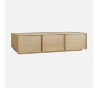 Sweeek - Wood Decor Tv Stand With 3 Natural Doors 180 Cm L 180 X D 43 X H 45 Cm - Kuba
