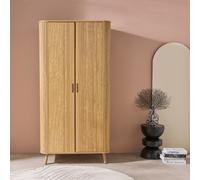 Sweeek - Wood Effect Cabinet With Shelf And Hanger Legacy Natural 90X60X180 Cm