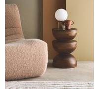 Sweeek - Wooden Side Table Sita Walnut 30X30X45 Cm