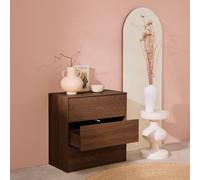 Swe hest Of Drawers 3 Drawers Walnut 70X35X70 Cm - Kompo