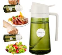 SweeHo Oil Sprayer for Cooking, 2 In 1 Oil Dispenser and Oil Sprayer (Creamy+Dark Green)
