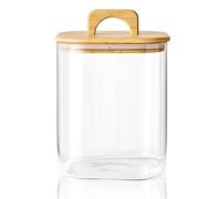 Sweejar 3 qt Glass Jars for Laundry Room Organization, 96 oz Laundry Pods Container, Glass Food Storage Jars with Airtight Lid, 1 Pack, Hand Lid