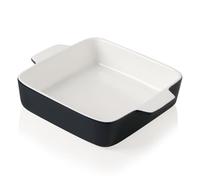 Sweejar Ceramic Baking Dish, 8 x 8 Cake Baking Pan for Brownie, Porcelain Square Bakeware with Double Handle for Casserole, Lasagna, Family Dinner (Navy)