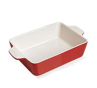 Sweejar Ceramic Baking Dish, Rectangular Small Baking Pan with Double Handles, 20 Oz for Cooking, Brownie, Kitchen, 6.5 x 4.9 x 1.8 Inches(Red)