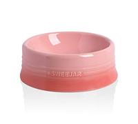 Sweejar Ceramic Dog Bowl, 32 oz, Gradient Pink, Porcelain Pet Dish for Food and Water, Non Skidding, Easy to Clean, Durable, Dishwasher Safe, Minimalist Design