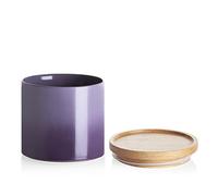 Sweejar Ceramic Food Storage Jar, Stackable Kitchen Canisters, Containers with Airtight Seal Wooden Lid for Serving Coffee Grounds, Coffee Bean, Flour, Tea, Spice and More - 39 Fl Oz (Gradient Purple)