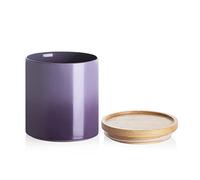 Sweejar Ceramic Food Storage Jar, Stackable Kitchen Canisters, Containers with Airtight Seal Wooden Lid for Serving Ground Coffee, Tea, Sugar, Salt and More - 16 Fl Oz (Gradient Purple)