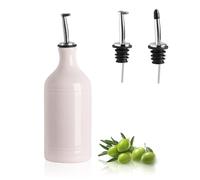 Sweejar Ceramic Olive Oil Dispenser Bottle, Opaque Oil Cruet Protects to Reduce Oxidation, Suitable for Storage Vinegar, Coffee Syrups & Other Liquids, Pack of 1, 15.5 Fl Oz (Rose Pink)