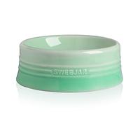 Sweejar Gradient Ceramic Dog Bowl, Dog Feeding Bowl for Large Dogs and Large Cats, Porcelain, Pet Bowl for Food and Water, 32 oz, Mint Gradient (Gradient Mint)