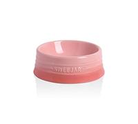 Sweejar Gradient Dog Bowl, Ceramic Dog Food Dish for Puppy and Kitten, Porcelain Pet Bowl for Food and Water 8 oz (Gradient Pink)