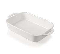 Sweejar Home Ceramic Bakeware Set, 9x13 In Rectangular Baking Dish for Cooking, Kitchen, Cake Dinner, Banquet and Daily Use, Casserole Dishes for Oven Porcelain Baking Pans(White)